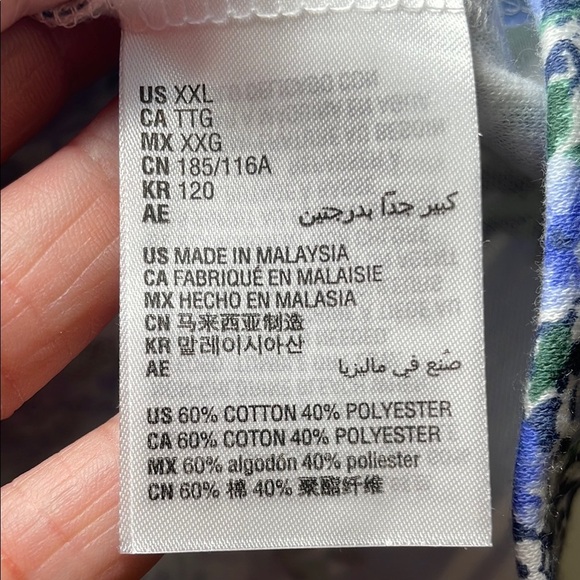 Karen Scott Printed Crew Neck T-Shirt sz XXL - Picture 4 of 7